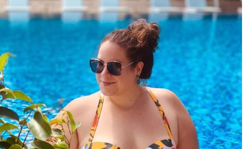 Whitney Way Thore in a swimsuit
