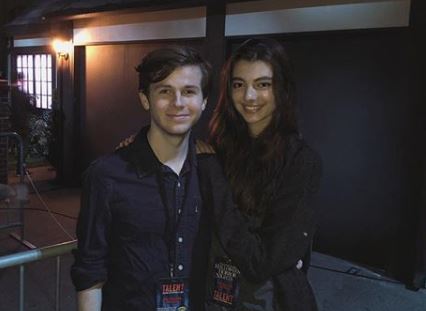 Chandler Riggs with gf from Instagram