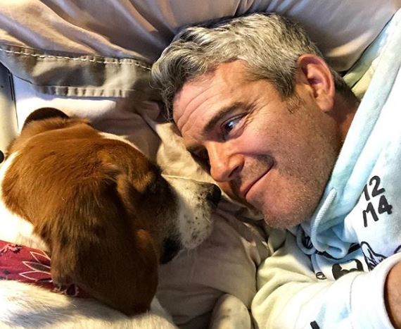 Andy Cohen with his dog