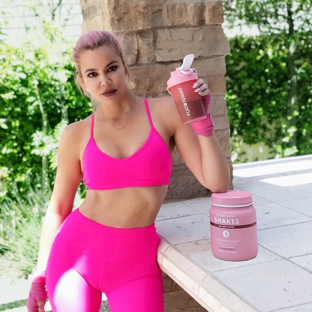 Khloe Kardashian meal replacement promotion on Instagram