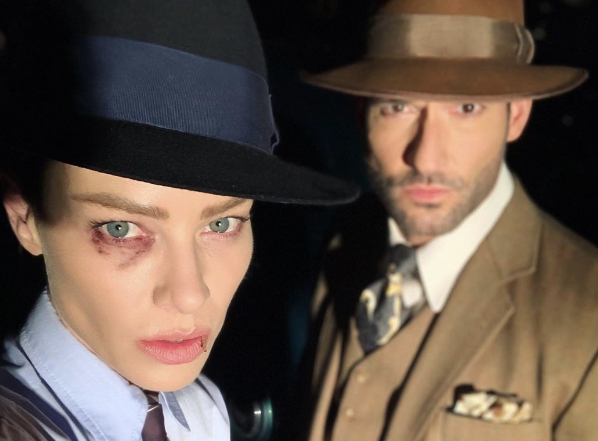 Lauren German, Chloe Decker, Tom Ellis, Lucifer Morningstar Lucifer-https://www.instagram.com/p/B4QVPWvp7MZ/