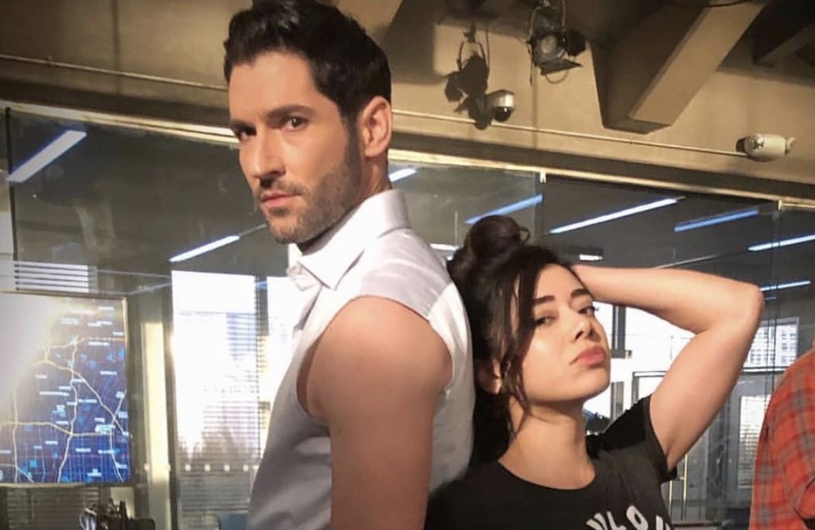 Tom Ellis, Aimee Garcia, Lucifer-https://www.instagram.com/p/BxH75XjlU0m/