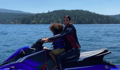 Kim Kardashian Shows Off Wakesurfing Skills, North Steals The Show