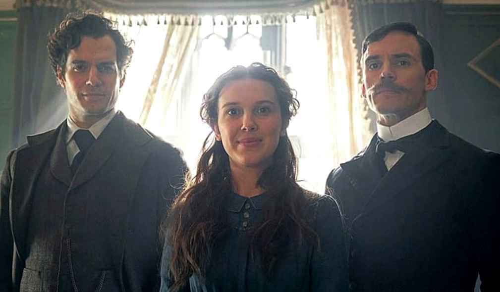 Henry Cavill, Millie Bobby Brown and Sam Claflin star in the Netflix film Enola Holmes