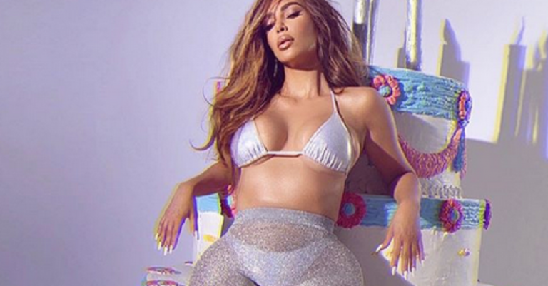 Kim Kardashian Poses In Nude Bikini, Reveals ‘This Is 40’