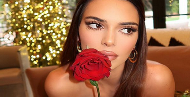 Kendall Jenner Dressed Up As A Literal Christmas Present