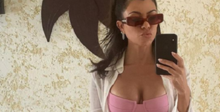 Kourtney Kardashian Shuts Down Pregnancy Rumors With Bikini Snap