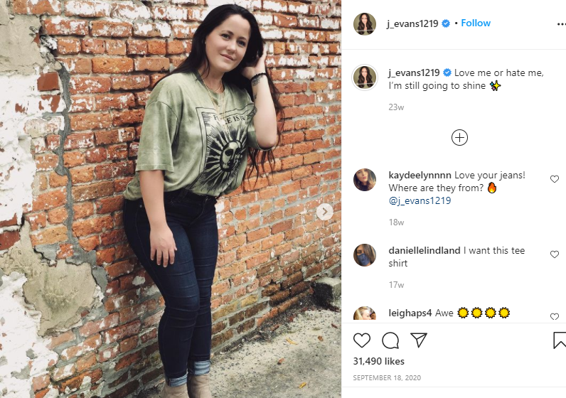 Jenelle Evans Instagram Post