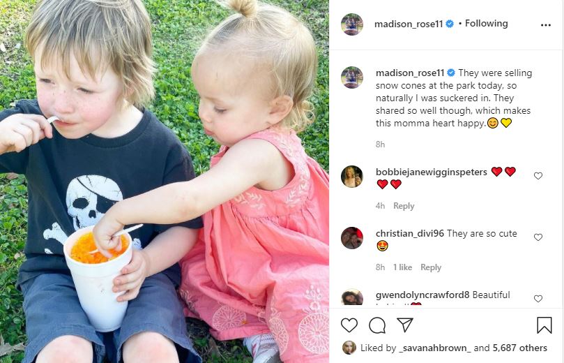 Maddie Rose Brown Can't Resist Allowing The Kids A Warm Weather Treat