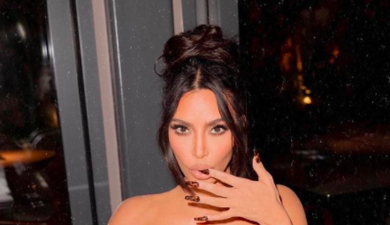 Kim Kardashian Sets Instagram On FIRE In Tiny Cherry Dress