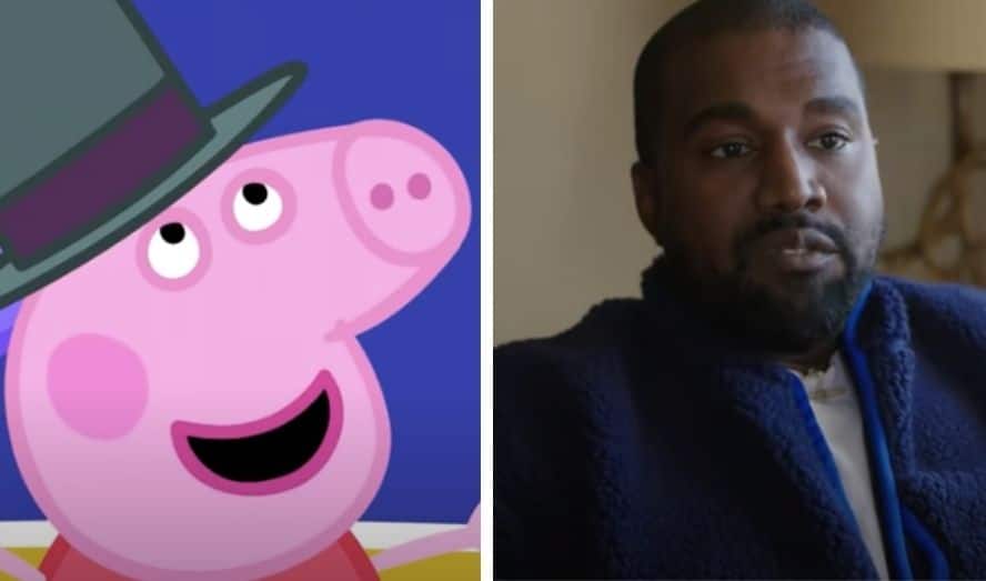 Peppa Pig and Kanye West from Youtube