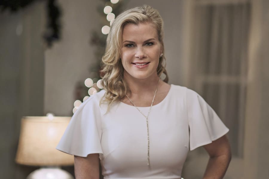 Alison Sweeney on Days of our Lives Christmas Peacock, Credit: ©2021 Crown Media United States LLC/Photographer: David Astorga