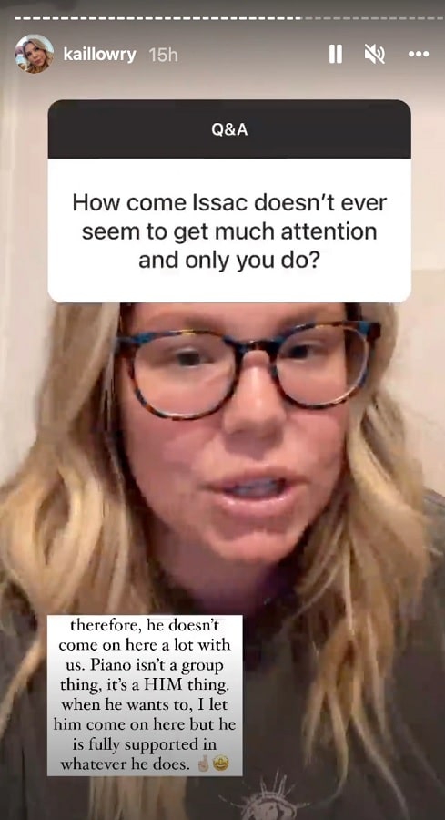 Kailyn Lowry Addresses Isaac's Disappearance [Credit: Kailyn Lowry/Instagram Stories]