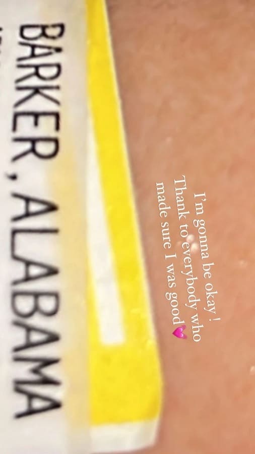 Travis Barker's Daughter In The Hospital [Credit: Alabama Barker/Instagram Stories]