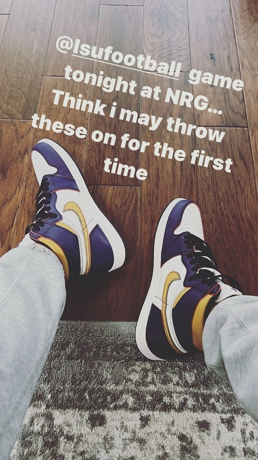 Adam Busby's Nike High Tops [Credit: Adam Busby/Instagram Stories]
