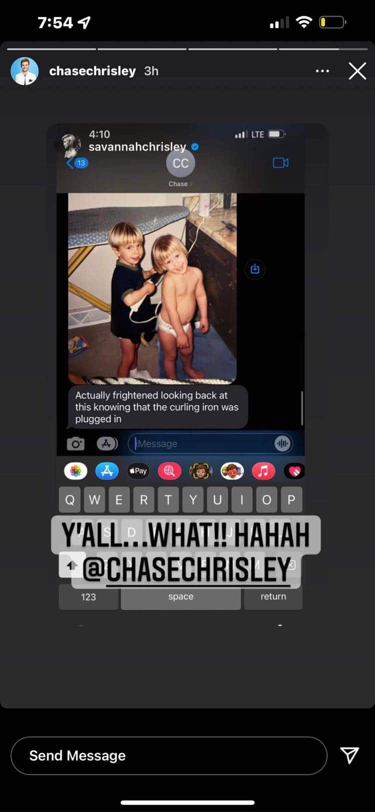 Chase Chrisley Shares Old Chrisley Family Photo [Credit: Chase Chrisley/Instagram Stories]