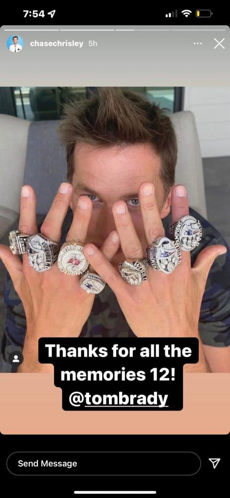 Chase Chrisley, Tom Brady Instagram