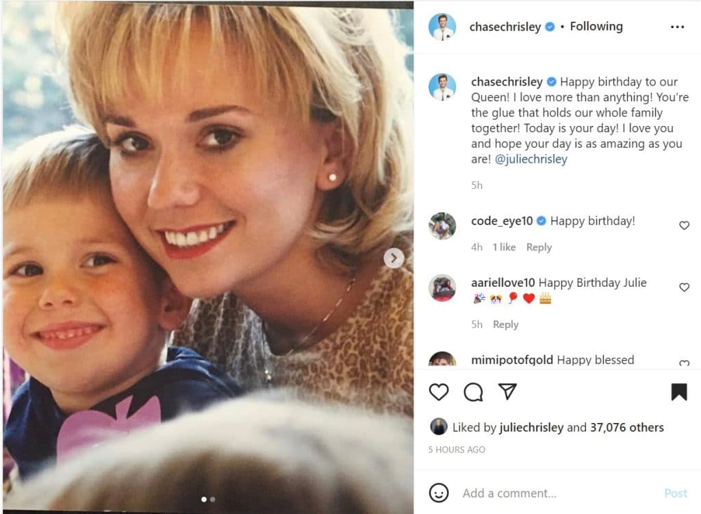 Julie Chrisley, Chase Chrisley Instagram