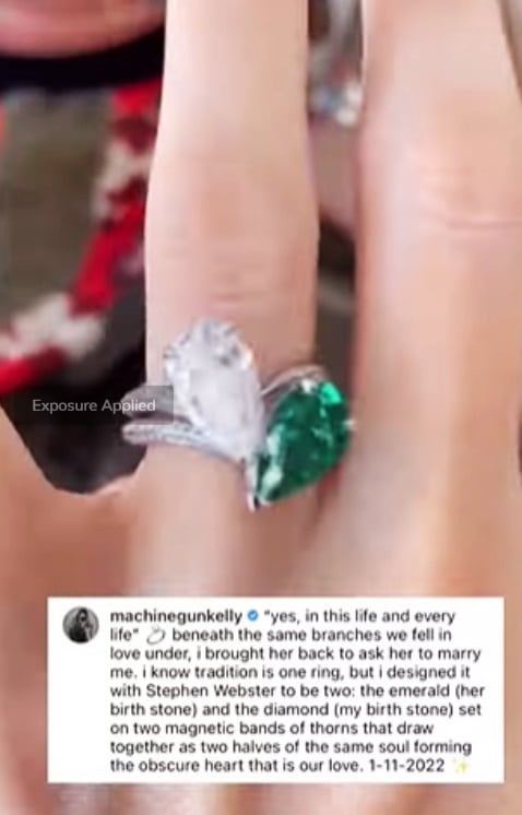 Machine Gun Kelly Explains Unique Engagement Ring [Credit: Machine Gun Kelly/Instagram]