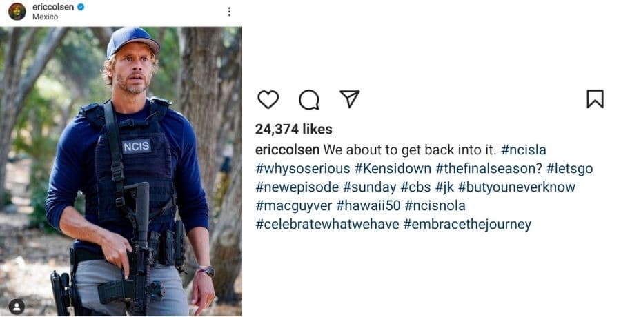 NCIS: Los Angeles - Instagram/Eric Olsen