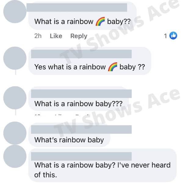 Facebook, rainbow baby comments