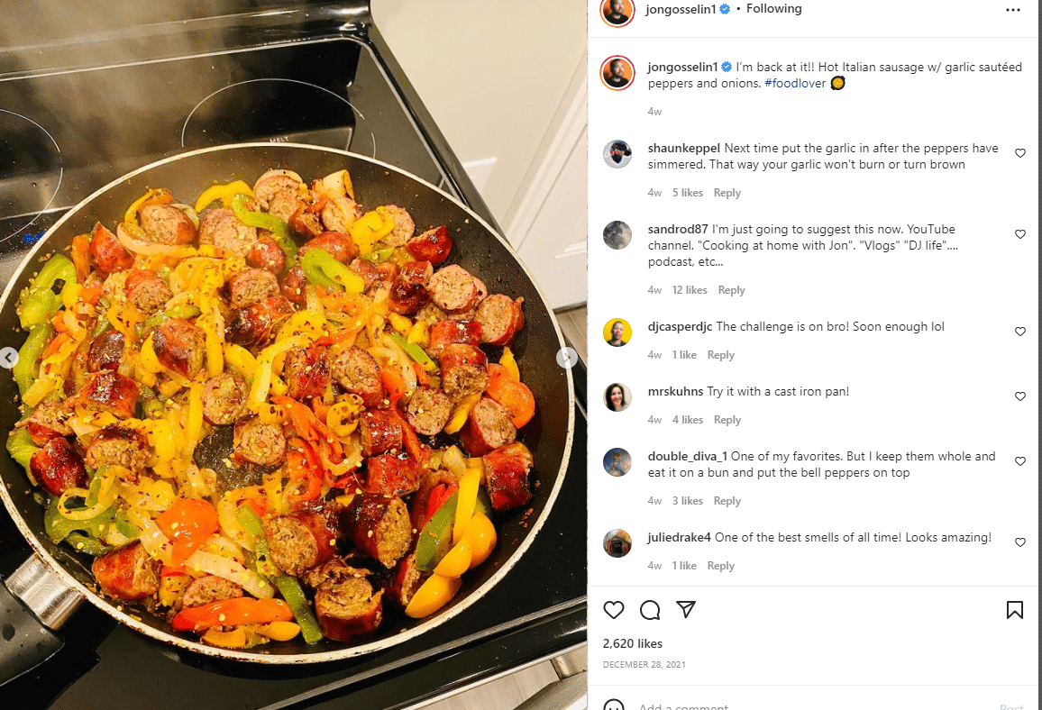 Jon Gosselin Cooking Instagram