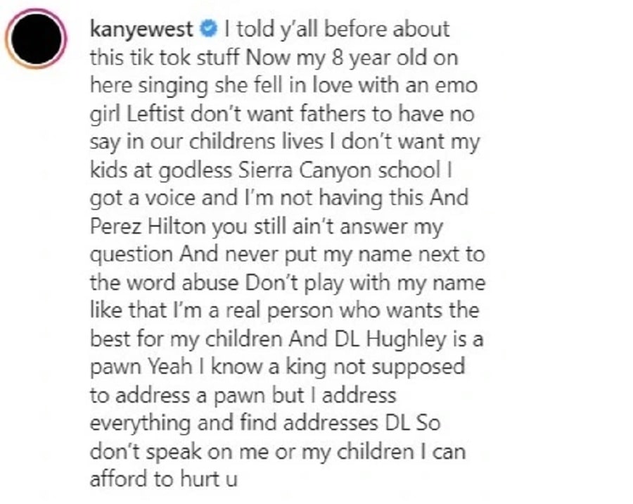 Kanye West's Instagram Rant [Credit: Kanye West/Instagram]