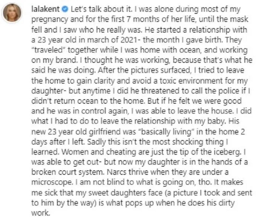 Lala Kent Comment About Randall Emmett [Screenshot: Instagram]