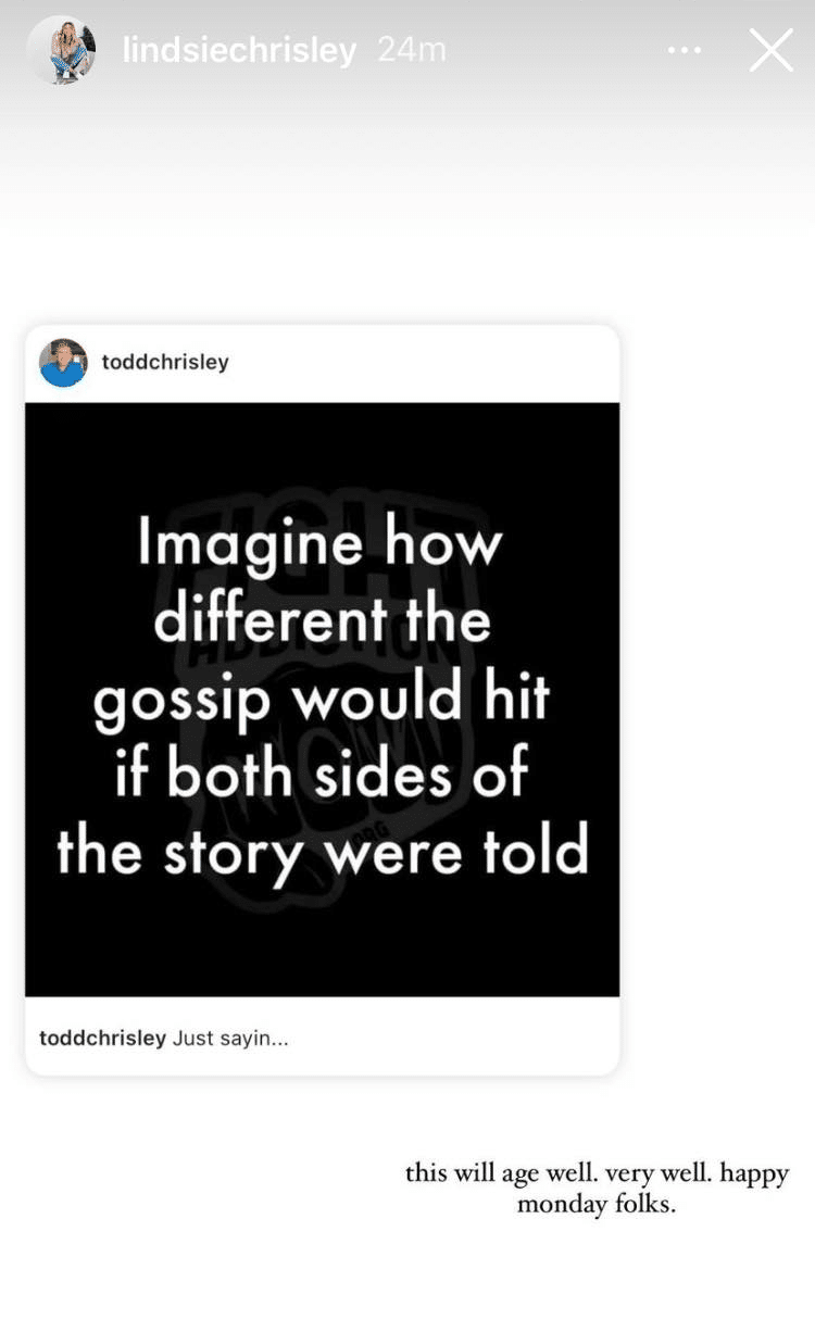 Lindsie Chrisley Calls Out Todd Chrisley [Credit: Lindsie Chrisley/Instagram Stories]