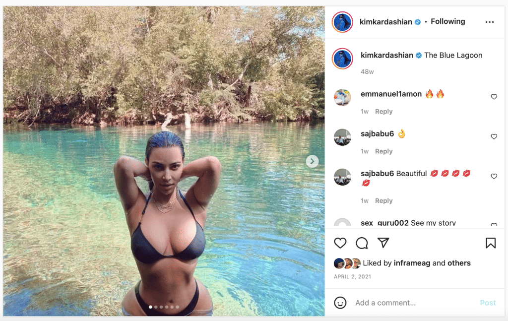 Kim Kardashian from Instagram