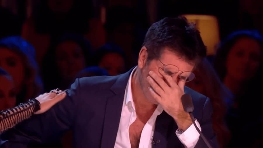 Simon Cowell Cries Over Honor [Credit: YouTube]