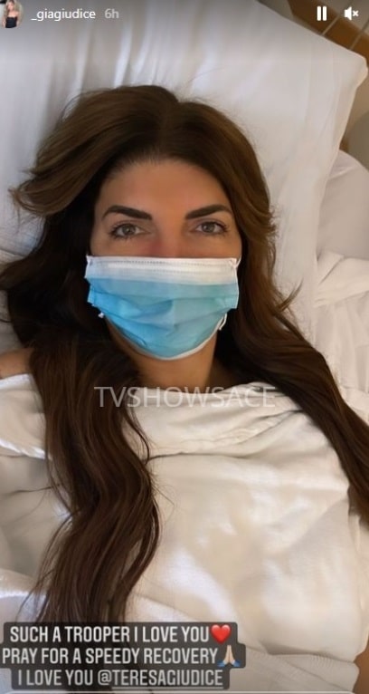 Teresa Giudice Hospital Bed [Credit: Gia Giudice/Instagram Stories]