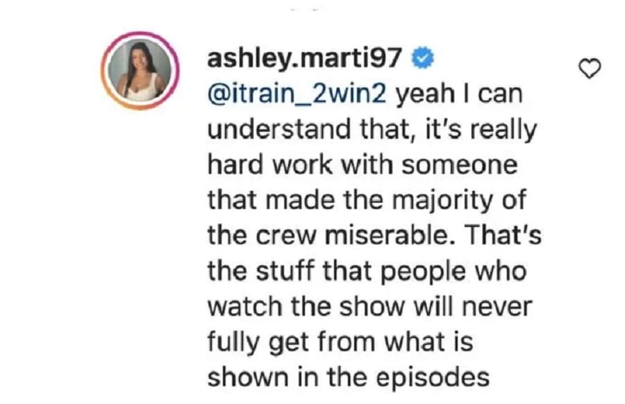 Below Deck Ashley's Claims About Gabriela [Screenshot: Instagram]