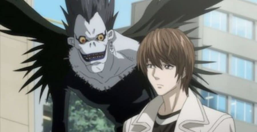 death note light and ryuk