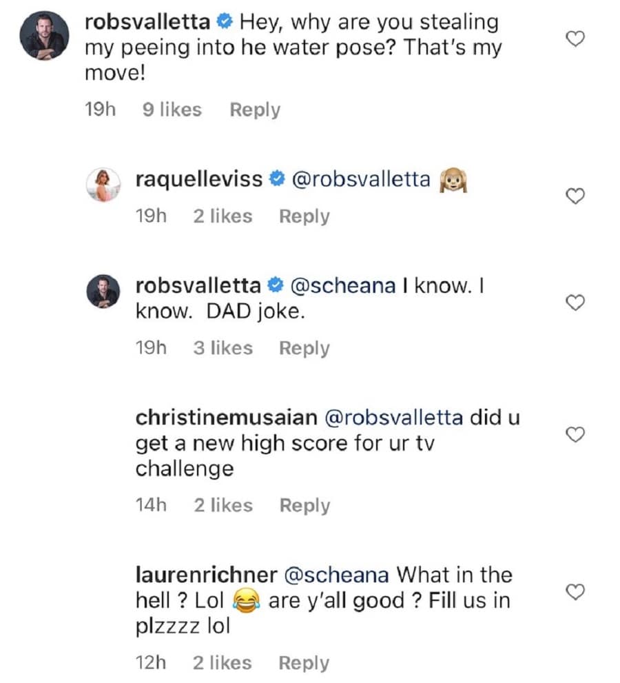 Rob Valletta Comments On Scheana Shay's Instagram Post [Credit: Instagram]
