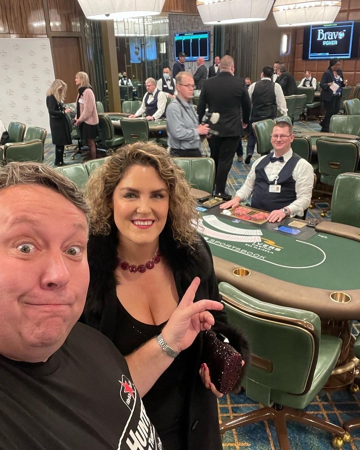 Storage Wars Rene & Casey Nezhoda At The Poker Table [Credit: Casey Nezhoda/Instagram]