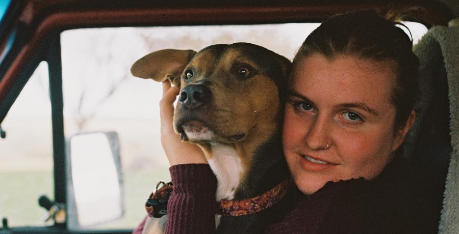 A woman and her dog