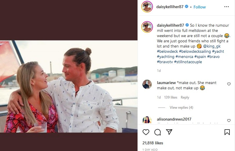 Below Deck Daisy Addresses Rumors  [Credit: Daisy Kelliher/Instagram]