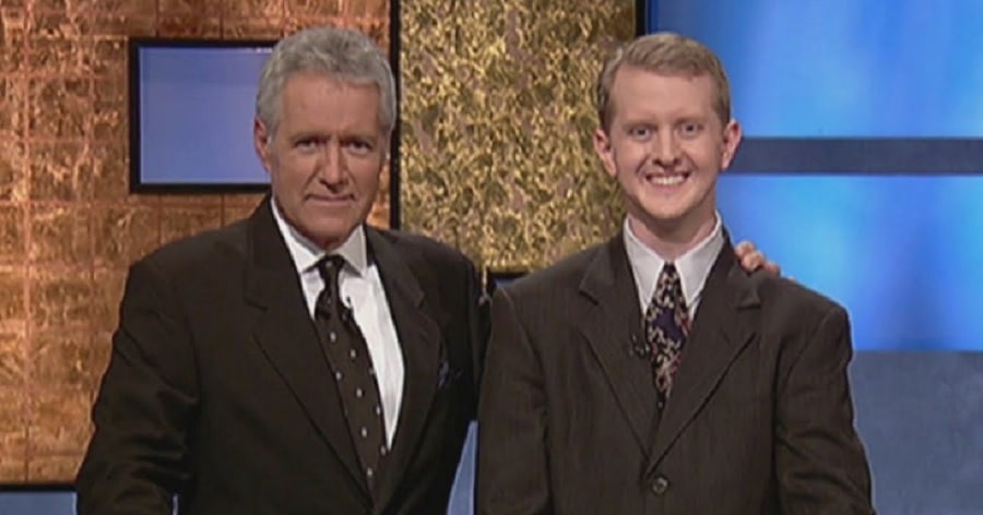 Jeopardy Champion Ken Jennings With The Late Alex Trebek [Credit: YouTube]