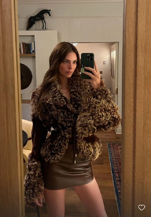 Kendall Jenner's Furry Outfit [Credit: Kendall Jenner/Instagram]