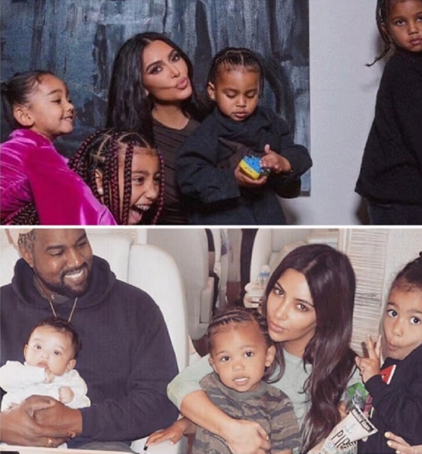 Kim Kardashian & Her Kids [Credit: Kim Kardashian/Instagram]