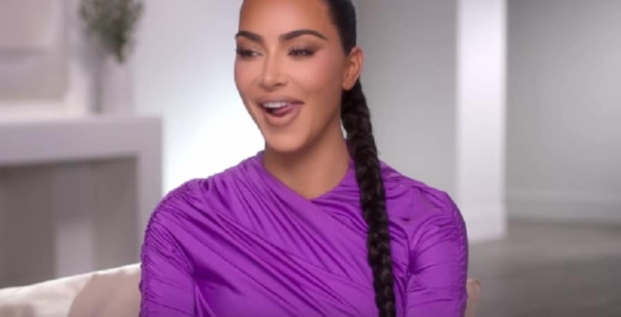Kim Kardashian Licks Ice Cream In Skimpy Silver Ensemble [Credit: Hulu/YouTube]