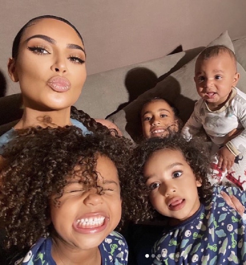 Kim Kardashian With Her Kids [Credit: Kim Kardashian/Instagram]