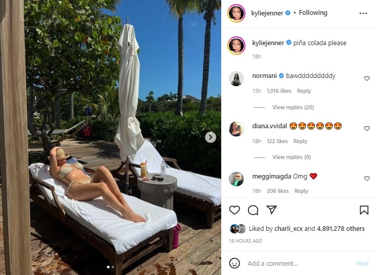 Kylie Jenner's Bikini Photo [Credit: Kylie Jenner/Instagram]