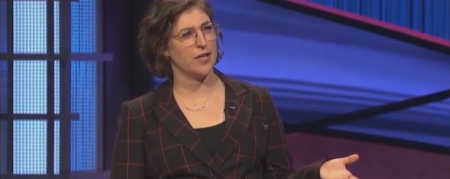 Mayim Bialik Fills-In As Jeopardy Host [Credit: Jeopardy/YouTube]