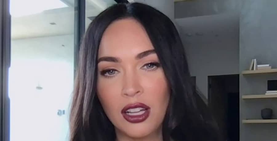 Megan Fox Cuts Hole In Shiny Blue Crotch For Easy Access [Credit: YouTube]