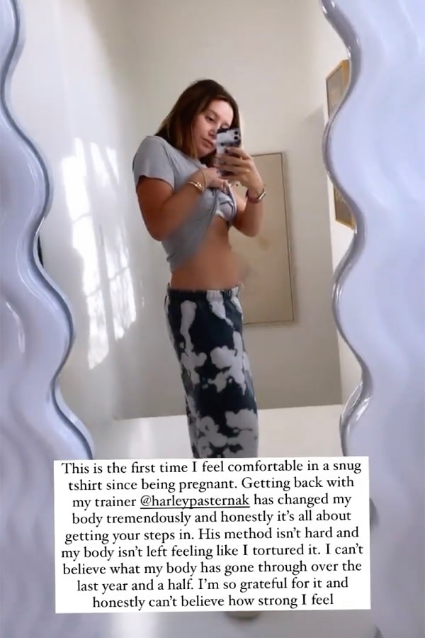 Ashley Tisdale Feels Comfortable With Body [Ashley Tisdale | Instagram Stories]
