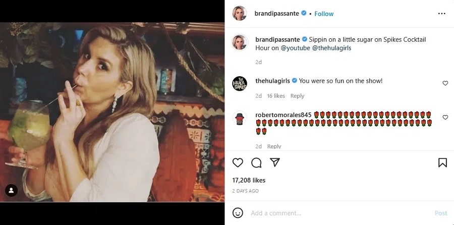 Brandi Passante Drinks At The Hula Girls [Brandi Passante | Instagram]