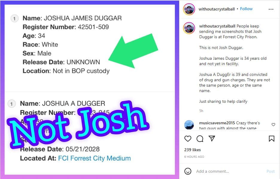 Josh Duggar Instagram