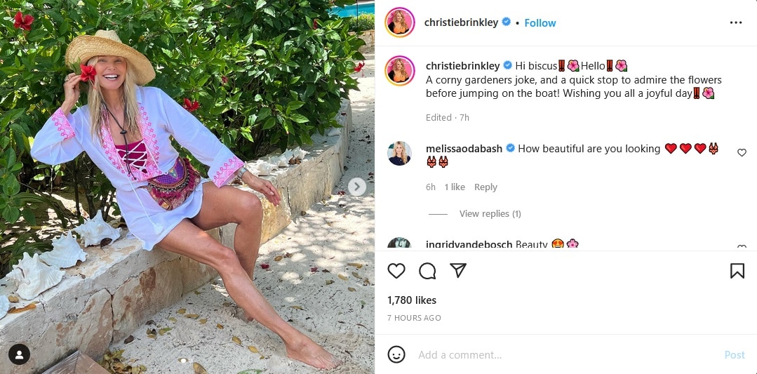 Christie Brinkley's Lean Legs [Christie Brinkley | Instagram]